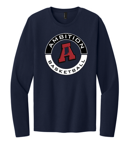 Circle Logo Port & Co™ Easy Cotton Long Sleeve Tee
