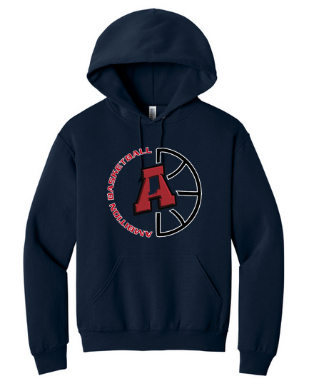 Half Basketball Logo Jerzees® NuBlend® Pullover Hooded Sweatshirt