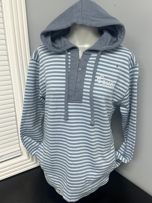 Henley Women's Hooded Sweatshirt