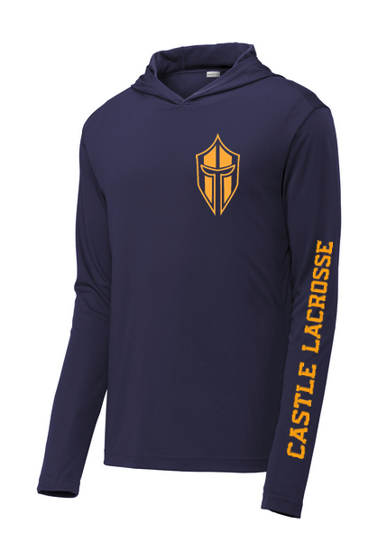 Performance Polyester Hooded Long Sleeve T-Shirt