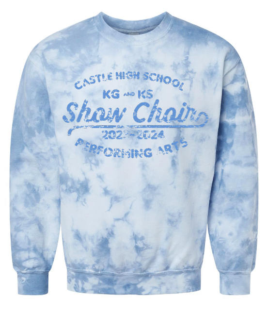 Crystal Wash Tie-Dye Crewneck Sweatshirt