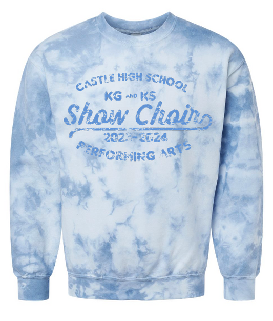 Crystal Wash Tie-Dye Crewneck Sweatshirt