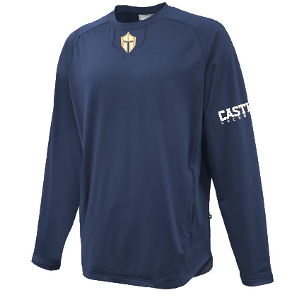 Pennant Fleece-Lined Polyester Crewneck Sweatshirt