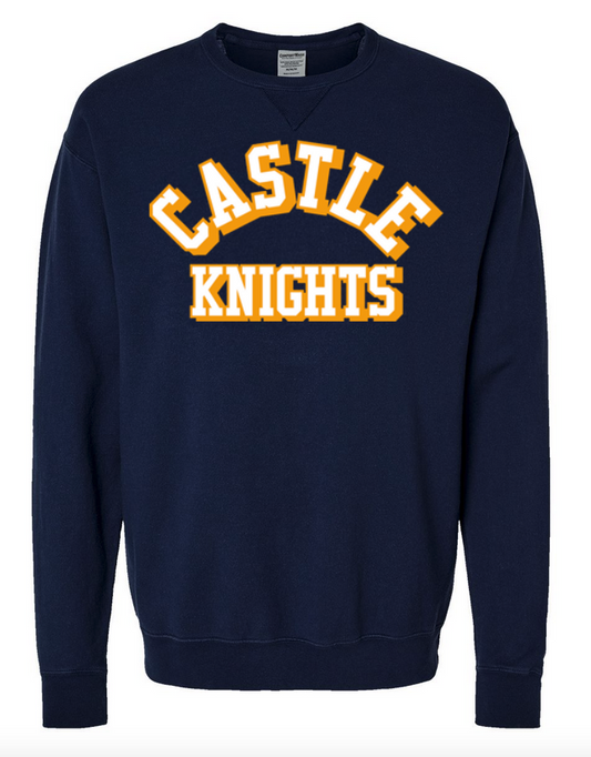 Comfort Wash Fabric Applique Crewneck Sweatshirt