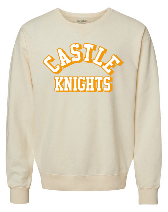 Comfort Wash Fabric Applique Crewneck Sweatshirt