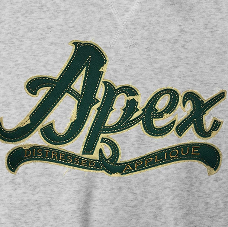 Comfort Wash Fabric Applique Crewneck Sweatshirt
