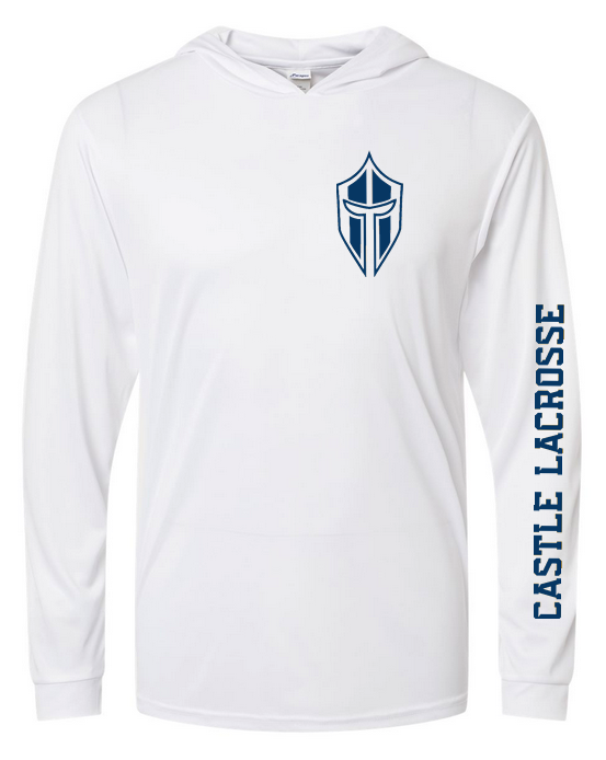 Performance Polyester Hooded Long Sleeve T-Shirt