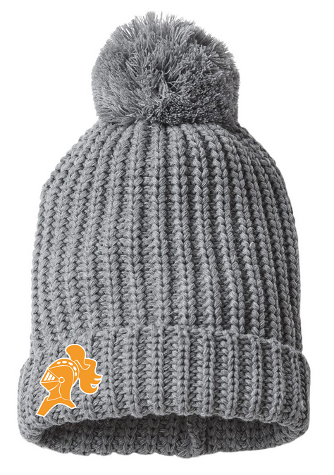 Richardson Chunky Cable & Pom Beanie