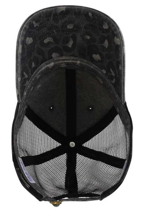 Women's Printed Visor Cap with Ponytail Opening