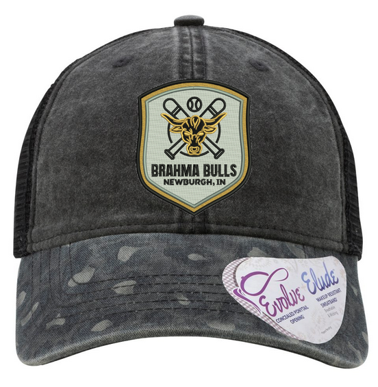 Women's Printed Visor Cap with Ponytail Opening