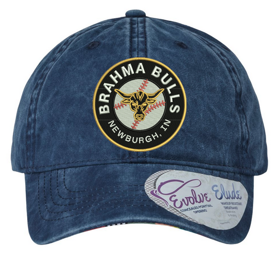 Women's Printed Visor Cap with Ponytail Opening