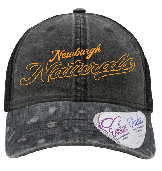 Women's Printed Visor Cap with Ponytail Opening