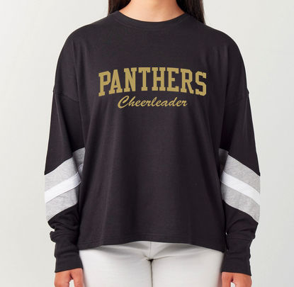 Ladies Boxy Varsity Long Sleeve Tee