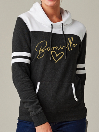 Ladies Varsity Fleece Pullover Hood