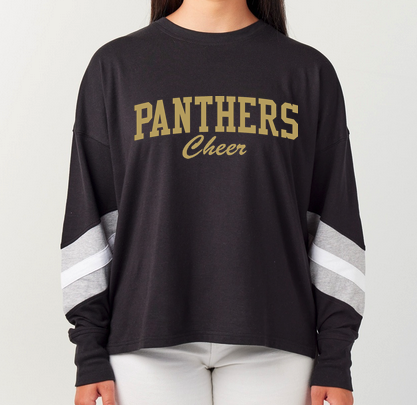 Ladies Boxy Varsity Long Sleeve Tee