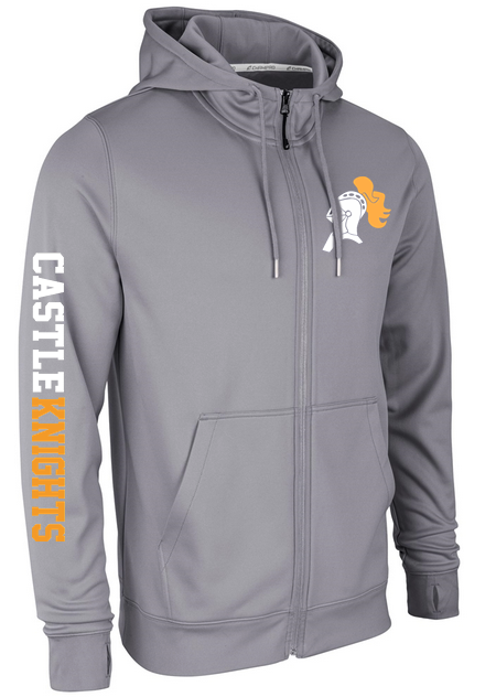 Athletic Poly Fleece Zip Up Hoodie