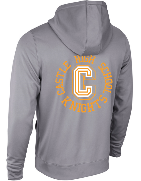 Athletic Poly Fleece Zip Up Hoodie