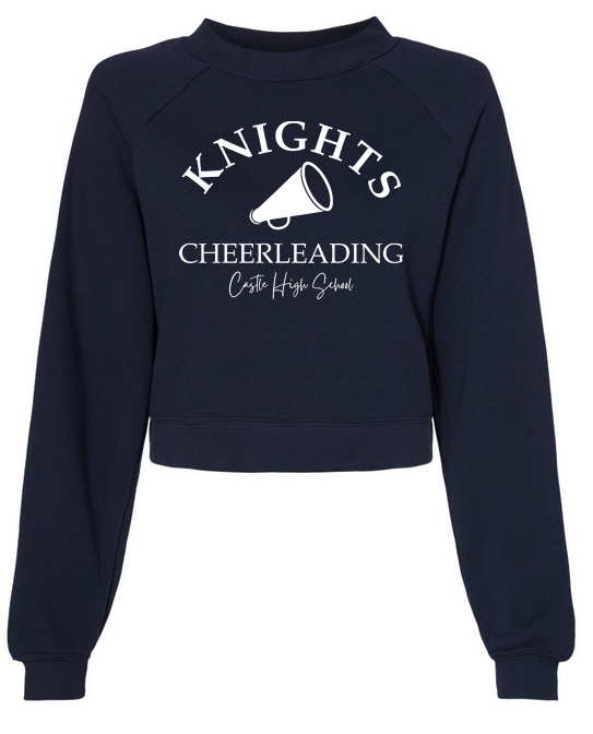 Cropped Raglan Pullover Sweatshirt