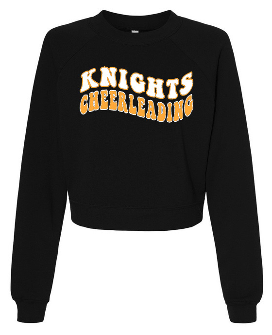 Cropped Raglan Pullover Sweatshirt