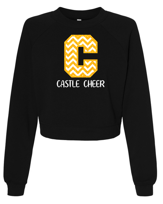 Cropped Raglan Pullover Sweatshirt