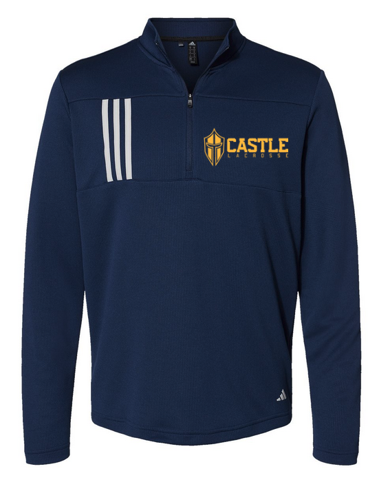 Adidas 3-Stripes Double Knit Quarter-Zip Pullover