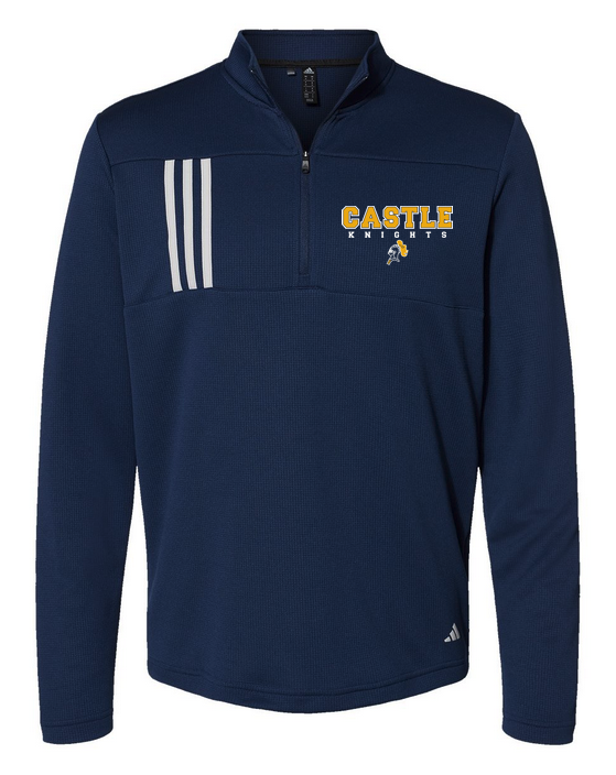 Adidas 3-Stripes Double Knit Quarter-Zip Pullover