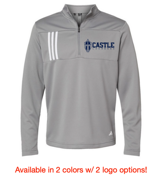 Adidas 3-Stripes Double Knit Quarter-Zip Pullover