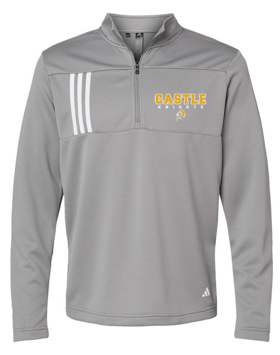 Adidas 3-Stripes Double Knit Quarter-Zip Pullover