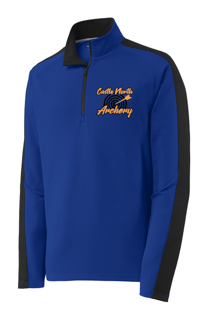Sport-Tek® Sport-Wick® Textured Colorblock 1/4-Zip Pullover