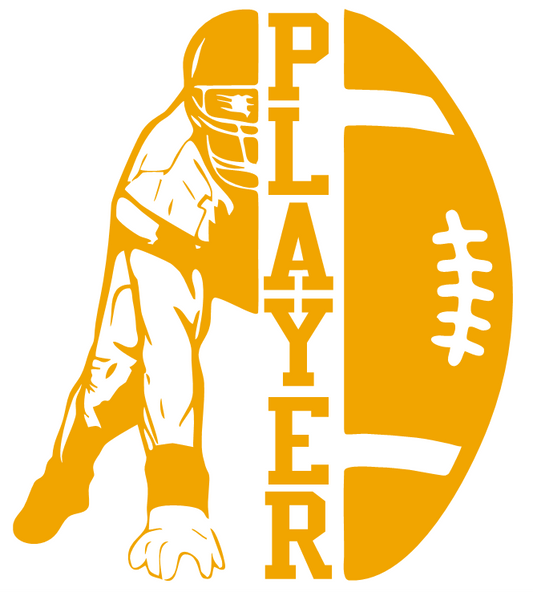 Split Football Car Decal
