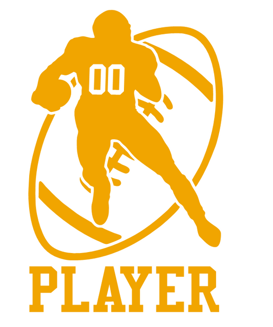 Football Player Car Decal