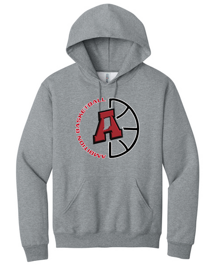 Half Basketball Logo Jerzees® NuBlend® Pullover Hooded Sweatshirt