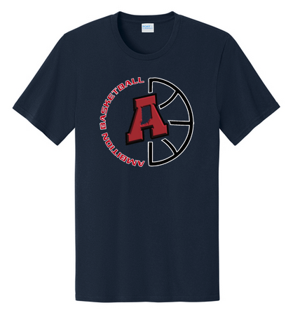 Half Basketball Logo Port & Co™ Easy Cotton Tee