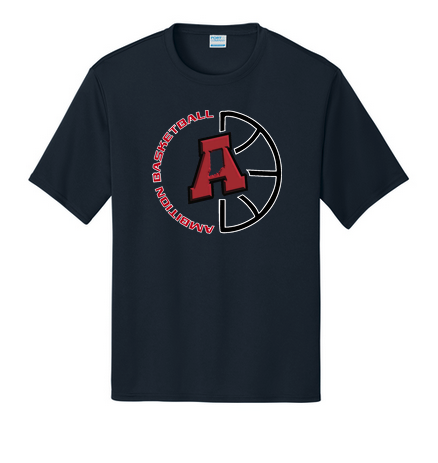 Half Basketball Logo Port & Co™ Performance Tee